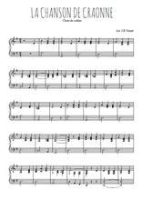 Téléchargez l'arrangement pour piano de la partition de guerre-14-18-la-chanson-de-craonne en PDF